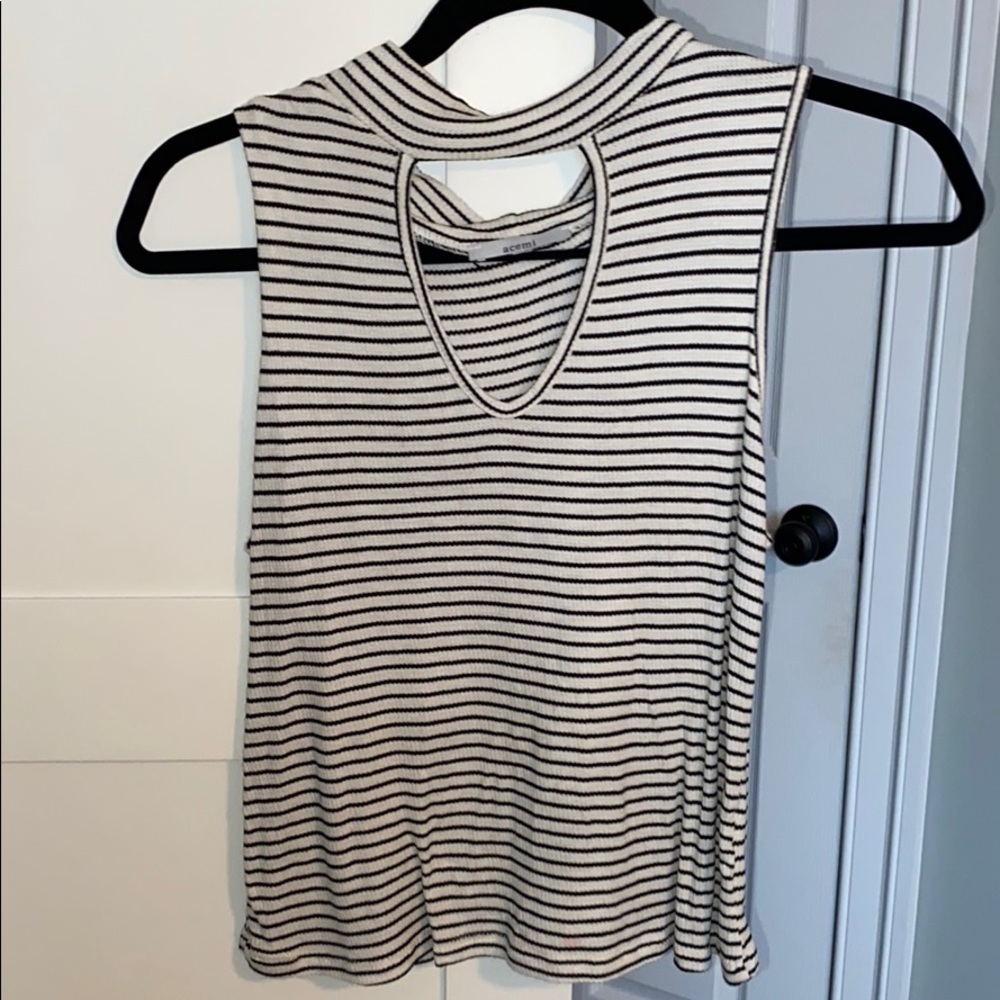 Striped Cutout Tank